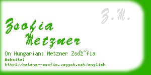 zsofia metzner business card